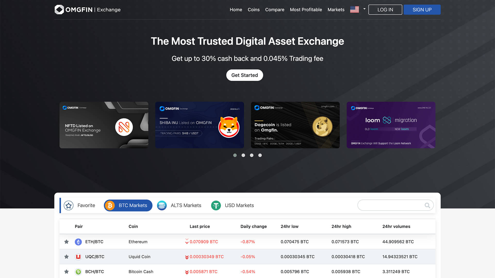 OMGFIN Crypto Exchange